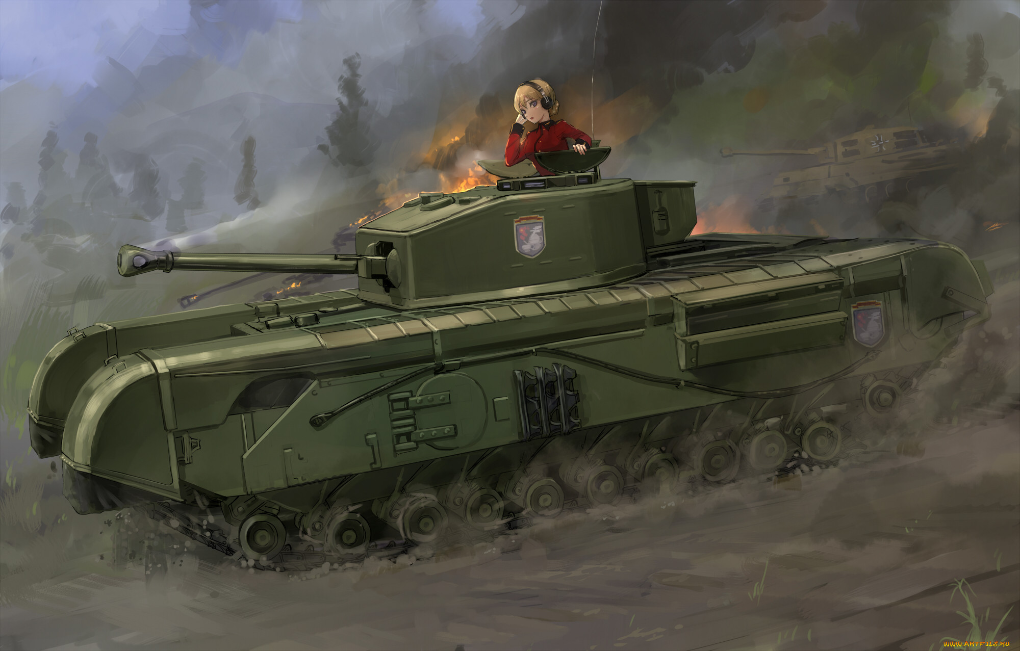 ,  akasaai, , girls und panzer, girls, und, panzer, darjeeling